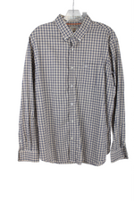 Dockers Classic Fit Black Tan Plaid Shirt | L