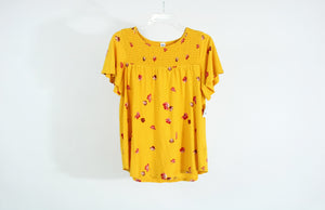 Old Navy Yellow Floral Top | Size XS
